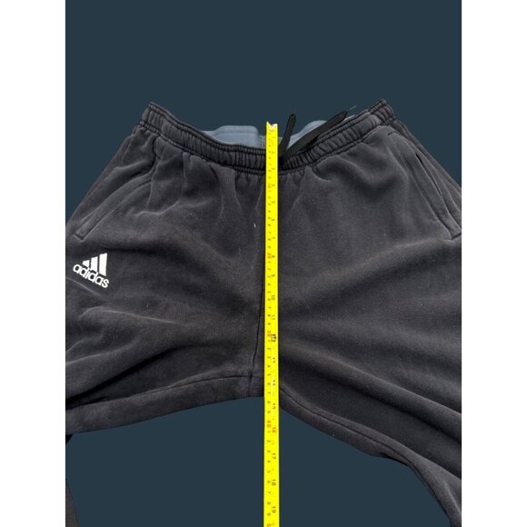 Adidas Mens Black Fleece Sweatpants Size L With Elastic Waistband & Drawstring - Picture 9 of 9